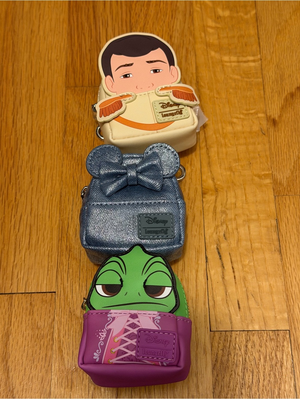 Loungefly Mini Character Coin Pouch Trio - Cream, Silver, Green, Purple
